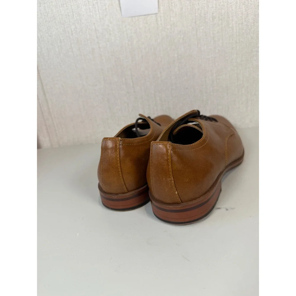 Goodfellow & Co Shoes Mens 10 Benton Lace‎ Up Dress Oxford Brown Faux Leather